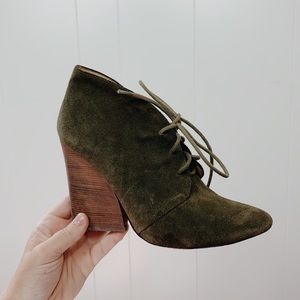 Matt Bernson • Wooden Heel Suede Leather Booties